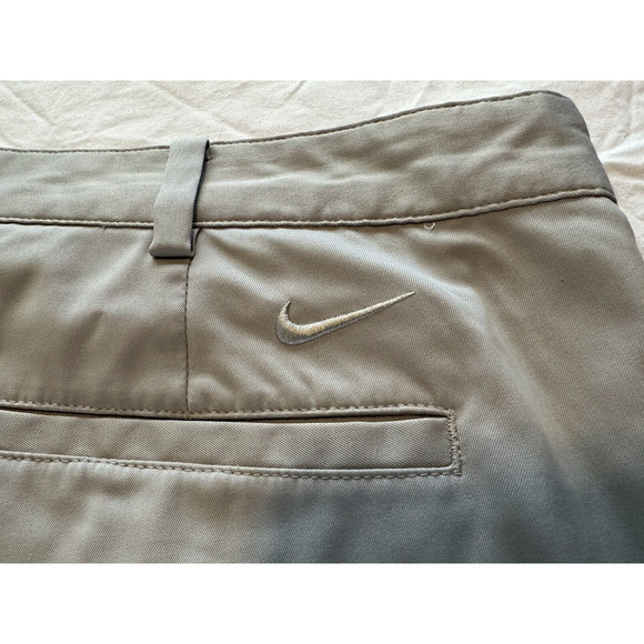 Nike Golf Dri Fit Khaki/Tan Shorts, Size 38x11 Flat Front Chinos - Picture 6 of 9